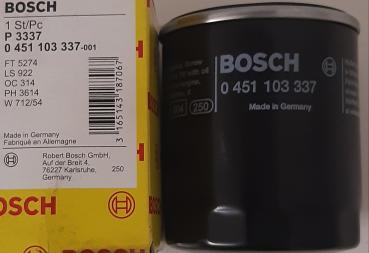 Ölfilter Original Bosch 0451103337 P3337 - Seat, Skoda, VW