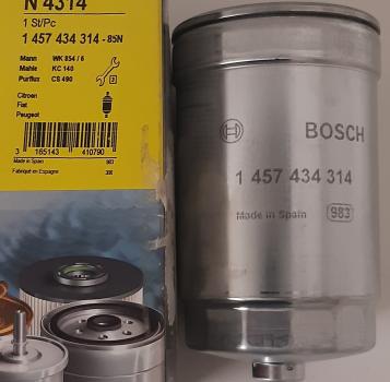 Kraftstofffilter Original Bosch 1457434314 N4314 - Alfa Romeo, Fiat, Kia, Lancia, Peugeot