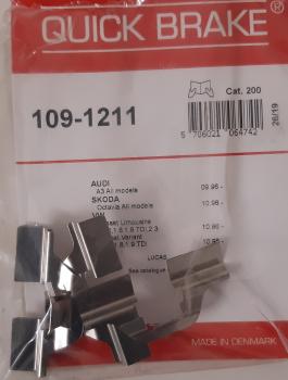 Zubehörsatz, Scheibenbremsbelag Quick Brake 109-1211