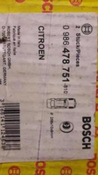 2 x Bosch 0986478751 Bremsscheiben Vorne Citroen AX 1,4 NEU!