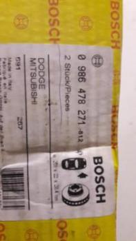 2 Stück Bremsscheiben Vorne Mitsubishi Pajero I 2,5TD,3,0V6 Bosch 0986478271