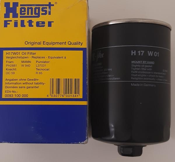 Ölfilter Hengst-Filter H17W01 - Porsche