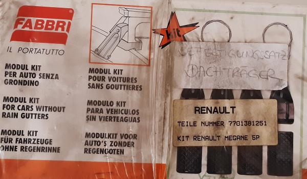 Befestigungssatz, Dachträger Renault Megane 5P - Renault OE 7701381251