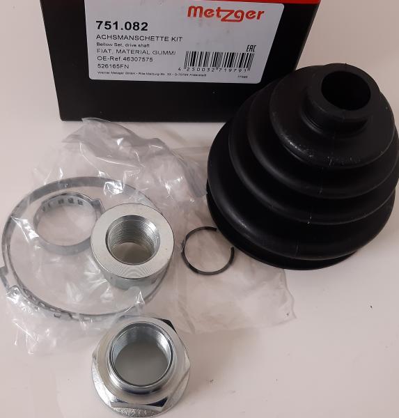 Faltenbalgsatz, Antriebswelle Metzger 751.082 - Peugeot, Ford, Fiat, Citroën, Alfa Romeo, Abarth