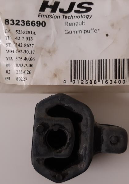 Halter, Schalldämpfer HJS 83236690 - Ford, Renault