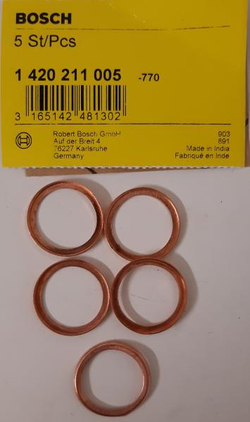 5 Stück Dichtung Original Bosch 1420211005