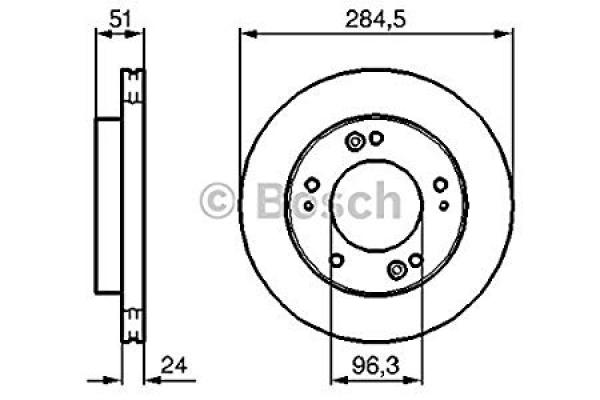 2 Stück Bosch 0986479127 Bremsscheiben Vorne Kia Sportage 2,0i/2,0 4WD NE