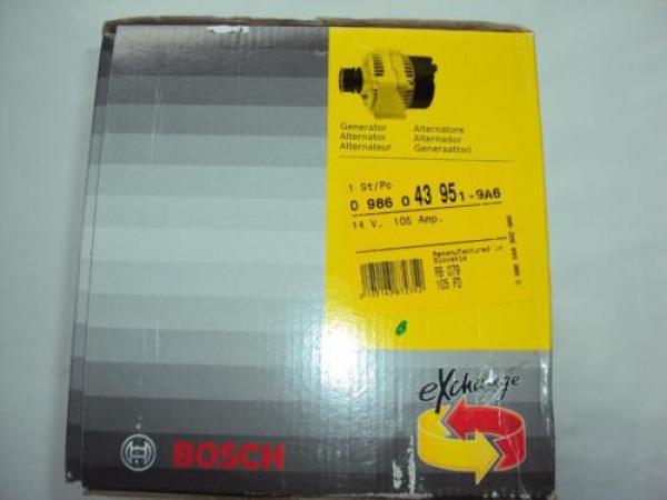 Lichtmaschine Bosch 0986043951 Opel Sintra 2,2 I 16V NEU!